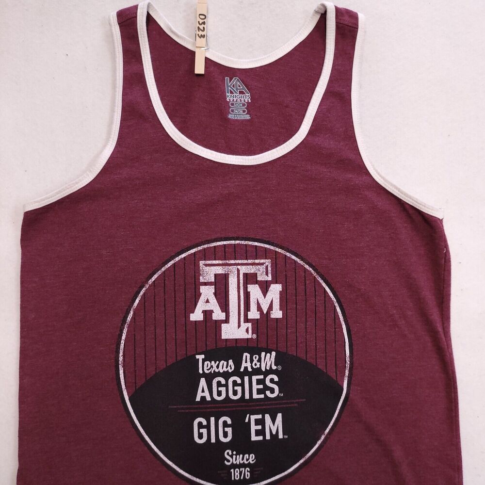 Knights Apparel Texas A&M Aggies Tank Casual Top Shirt Womens Size S Maroon